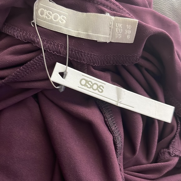 ASOS Plum Purple Bellsleeve Dress, Size: 6, Disco 60’s 70’s Retro Style,… - Picture 9 of 9